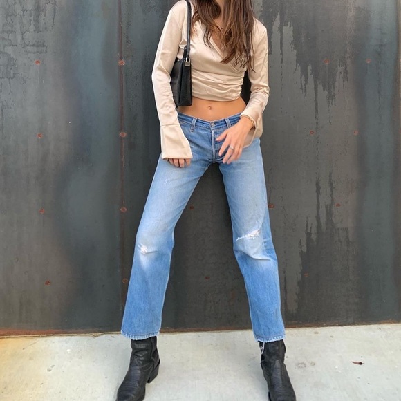 Vintage Reconstructed Low Rise Levi 501’s